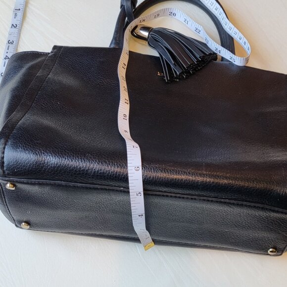KATE SPADE NEW YORK Crossbody Satchel Bag with Foldable Handles Tassel Purse - Picture 9 of 11